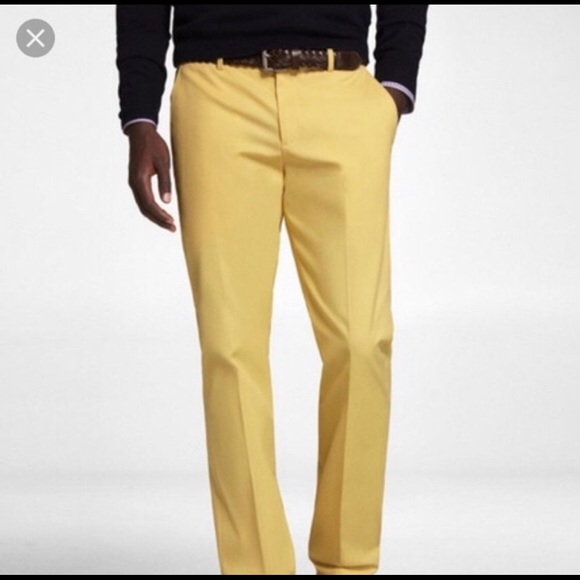 mens yellow chino pants